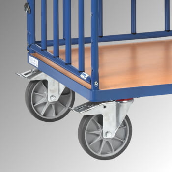 Fetra - Etagenwagen - Tragkraft 600 kg - 1.800 x 830 x 1.369 mm (HxBxT) - 4 Böden - 1 Längswand