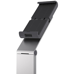 Tablet-Halter, Bodenständer, für Tablet-Größen von 7-13 Zoll, BxTxH 270x270x1215 mm, metallic silber