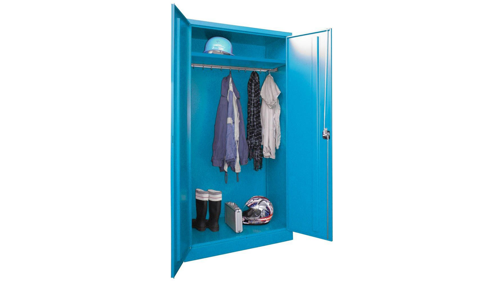 Spind - Garderobenschrank, Breite 100 cm, Höhe 195 cm, Tiefe 60 cm, 1 Abteil(e)