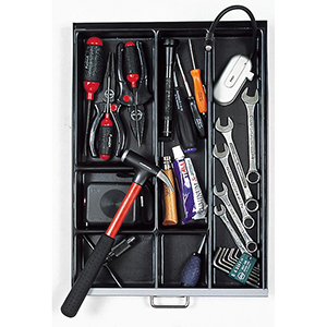 Einteilungsmaterial für Büro-Schubladenschränke