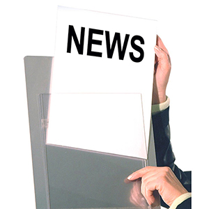 Infoschild für Prospektständer