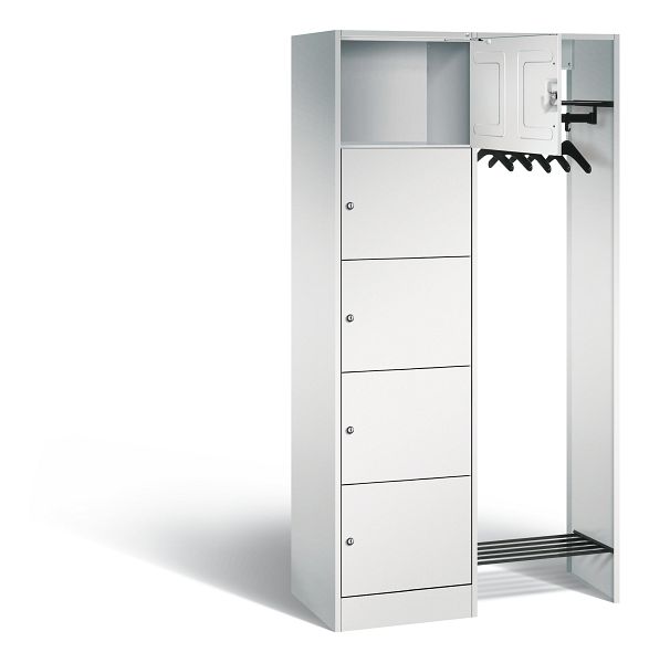 Garderobe, Garderobenanlage, Breite 96 cm, Höhe 195 cm, Tiefe 48 cm, 5 Fächer