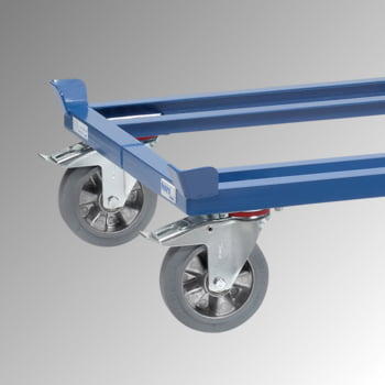 Fetra Palettenfahrgestell - Tragkraft 1.200 kg - 329 x 855 x 1.255 mm (HxBxT) - Vollgummi Rollen