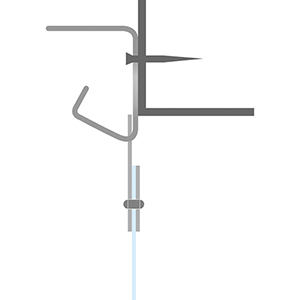 Streifenvorhang, klar, Lamelle 300x3 mm, Überlappung 64 Prozent/162 mm, inkl. Schiene und Aufhänger