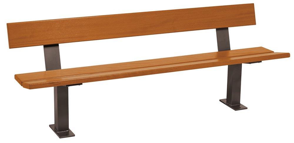 Parkbank aus Stahl/Holz - Breite: 200 cm
