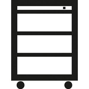 Rollcontainer, BxTxH 417x800x579 mm, 1 Utensilienschub, 3 Schubladen, mit Selbsteinzug/Dämpfung, Schloss, weißaluminium/reinweiß