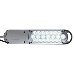 Schreibtischlampe, LED-Leuchte ATLANTIC, Leuchtenkopf 330x70 mm, Höhe 420 mm, 21 LEDs, 9 W, weiß