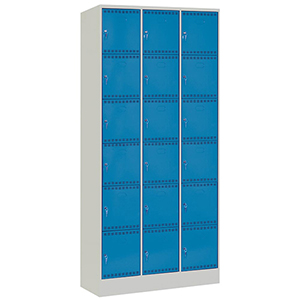 Akku-Ladeschrank, Fächerschrank, Breite 90,5 cm, Höhe 199,5 cm, Tiefe 58,2 cm, 18 Fächer