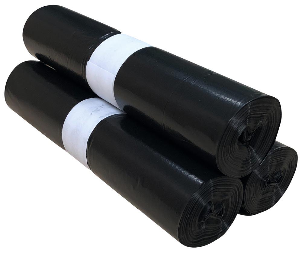 Müllsack, Vol. 120 Liter, Flex Typ 60, VE 10 Rollen mit 25 Stück, Gesamt 250 Stück, Farbe schwarz