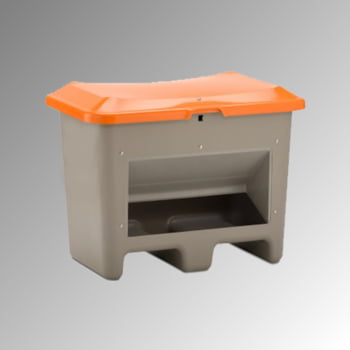 GFK-Streugutbehälter für Streusalz, Futtermittel mit Öffnung und Einfahrtaschen