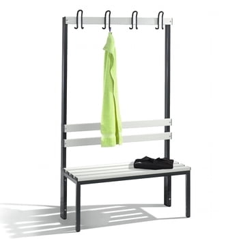 C+P Sitzbank für Umkleide und Garderobe, Breite 100 cm, Höhe 165 cm, Tiefe 40,3 cm