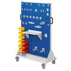 Lochplatte - Schlitzplatte, Werkstattwagen, 4 Loch-/4 Schlitzplatten