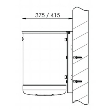 Rund-Abfallbehälter mit Deckelscheibe - 35 l - kobaltblau