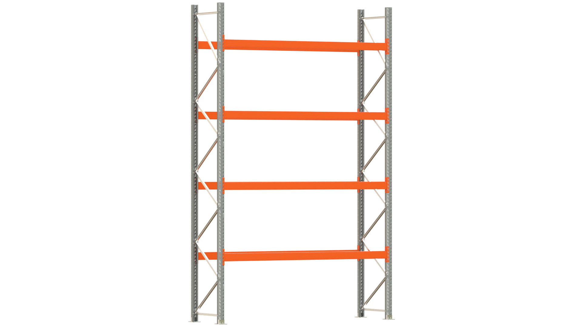 Palettenregal ARTUS - Breite 287 cm - Höhe 450 cm - Tiefe 80 cm - Fachlast 2000 kg - 10 Palettenstellplätze