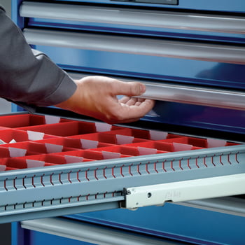 Lista Schubladenschrank - 14.256.020 - 850x564x572 mm (HxBxT) - 5 Schubladen - 75 kg - Key Lock - lichtgrau (RAL 7035)