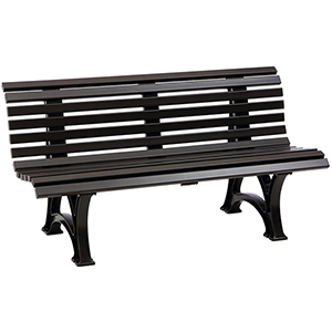 Parkbank aus Kunststoff - Breite: 150 cm - Farbe: braun