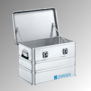 ZARGES Universalkiste K 470 - 73 l, Lagerbox, Alu Kiste - Höhe 410 mm - Breite 600 mm - Tiefe 400 mm - Aluminiumkiste