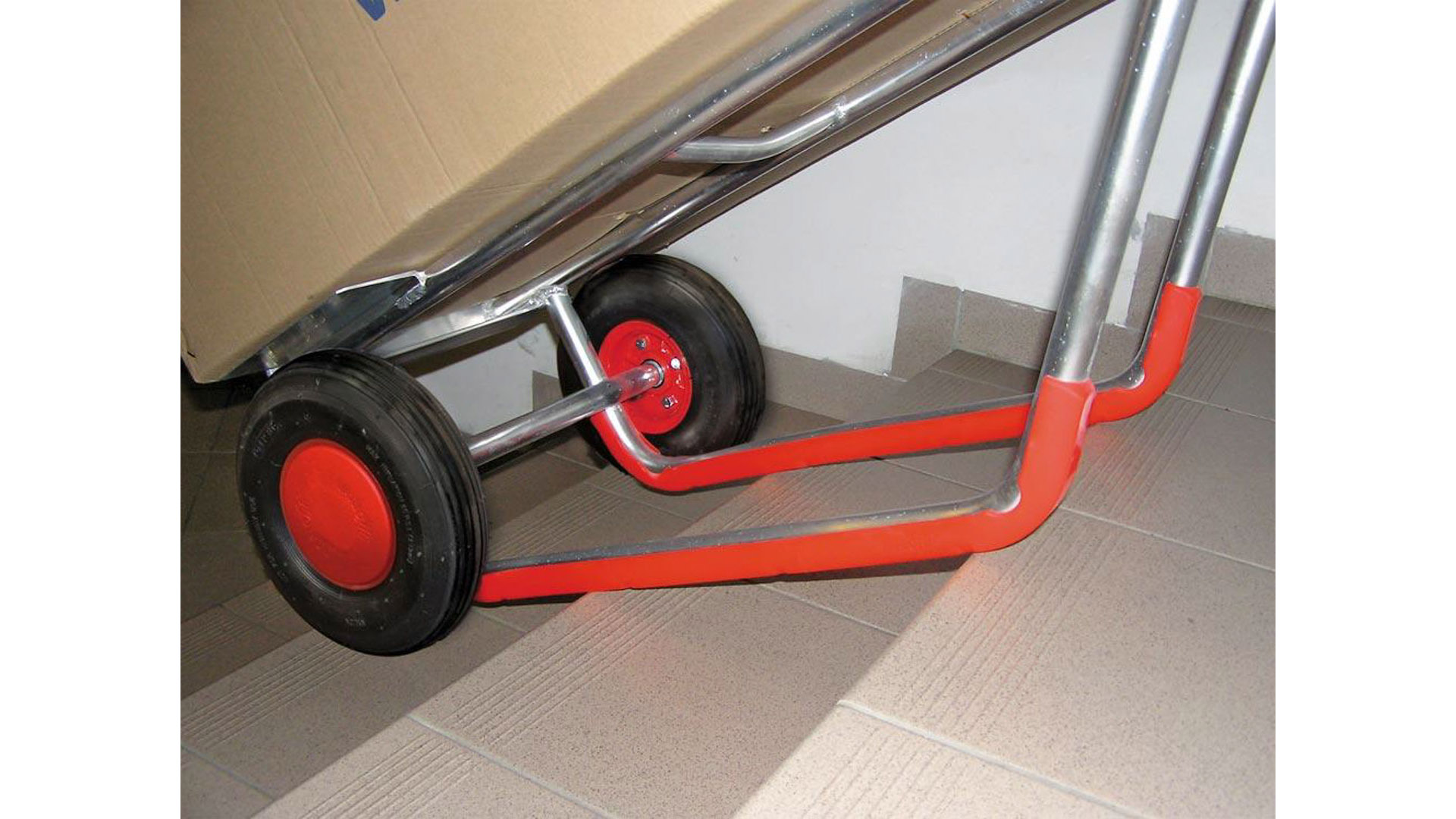 Sackkarre, Alu-Karre - Schaufel 320 x 250 mm - Traglast 200 kg - Luftbereifung - Gleitkufen