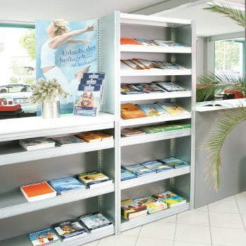 Fachbodenregal BERT - Breite: 128,5 cm - Tiefe: 40 cm - Höhe: 250 cm - 6 Böden - Anbauregal