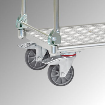 Fetra - Tischwagen klappbar - Tragkraft 200 kg - Ladefläche 450 x 720 mm (BxT) - Tischplatte - Aluminium