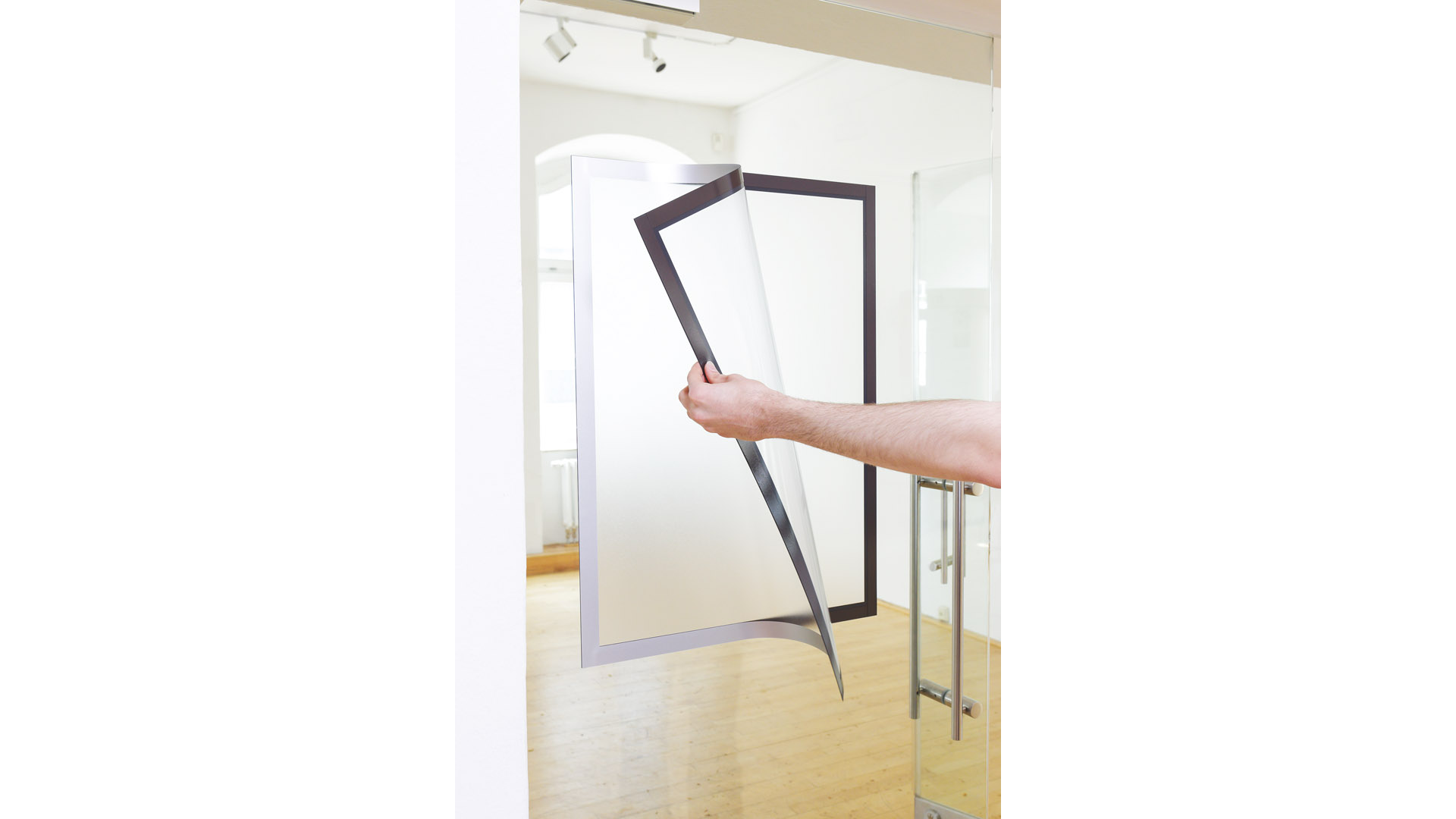 Inforahmen, selbstklebend, BxH 500x700 mm, silber, VE 2 Stück