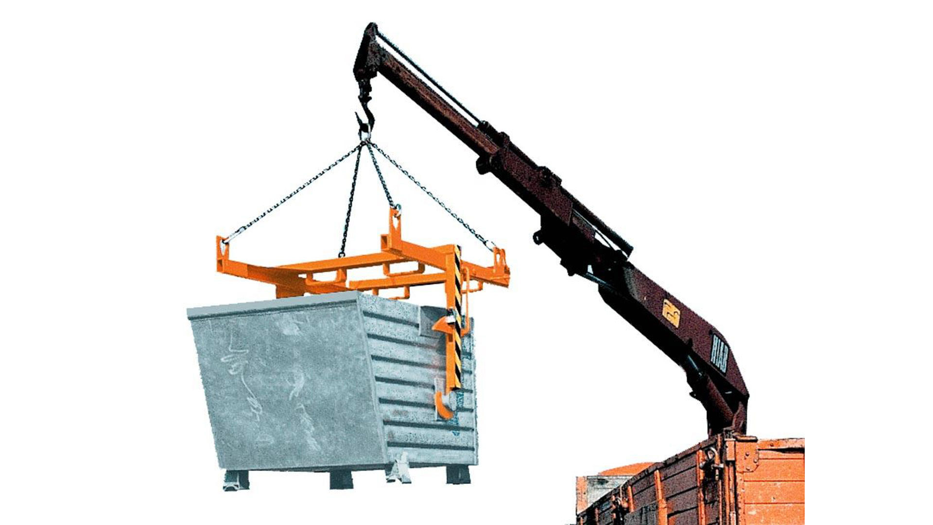 Kipptraverse für Stapelkipper mit 900 l Volumen