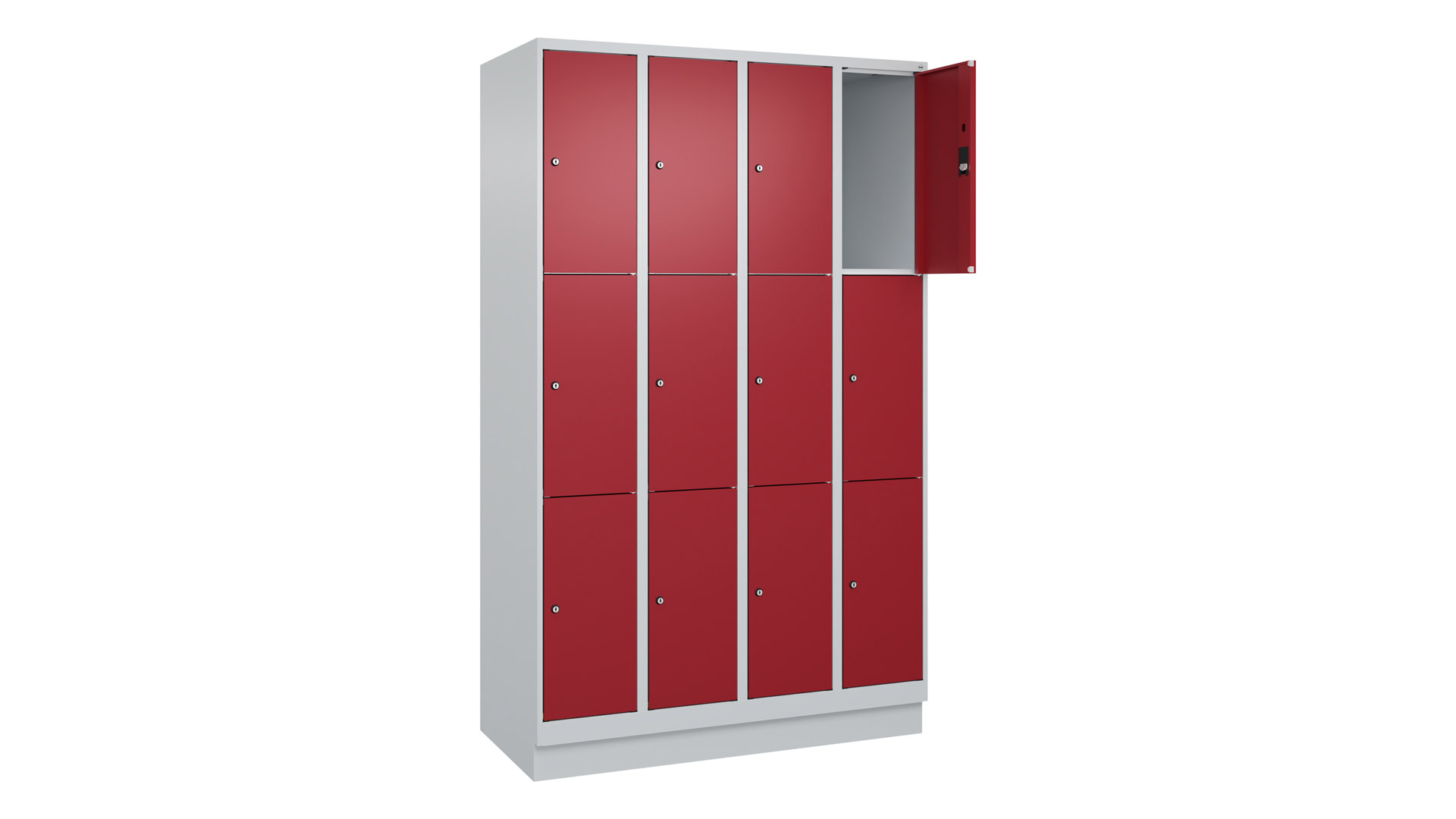 Fächerschrank, Breite 120 cm, Höhe 195 cm, Tiefe 50 cm, 12 Fächer