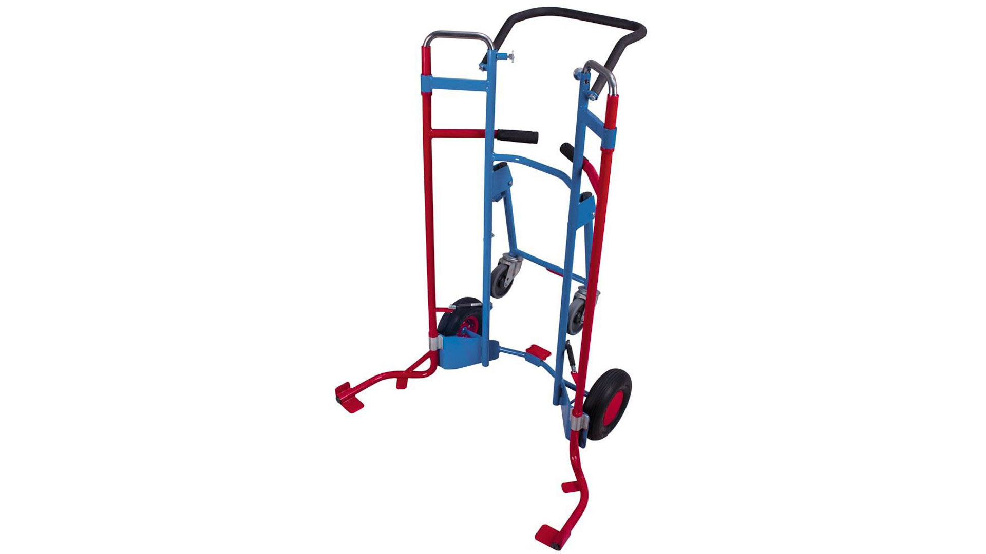 Reifenkarre mit Teleskopauszug und 2 Stützrädern, BxTxH 705x760x1300-1900 mm, Traglast 200 kg