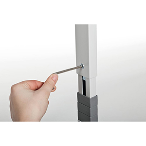 Computertisch, BxTxH 800x564x925-1225 mm, 2 Böden, höhenverstellbare Monitorablage, fahrbar, lichtgrau