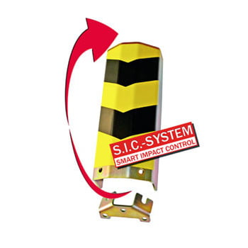 Front Anfahrschutz - U-Profil - Lichte Breite 210 mm - Höhe 400 mm - gelb/schwarz