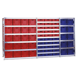 Kleinteileregal, Magazinregal - Eurokastenregal Anbaufeld