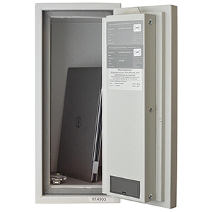 Laptoptresor, Sicherheitsstufe A + S1, LFS30P, BxTxH 200x383x470 mm, Volumen 21 l, RAL 7035 lichtgrau