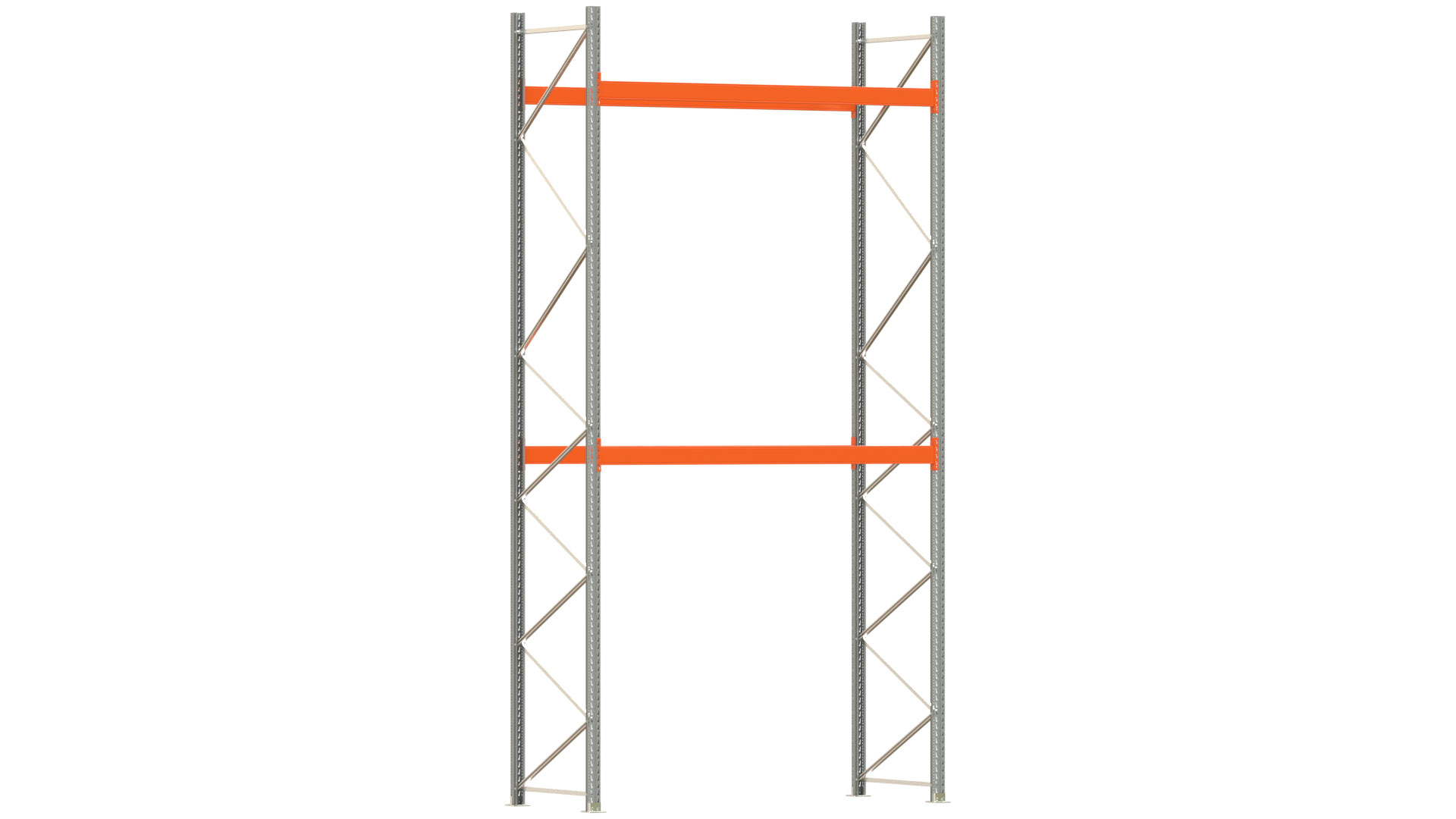 Palettenregal ARTUS - Breite 287 cm - Höhe 550 cm - Tiefe 110 cm - Fachlast 3000 kg - 9 Palettenstellplätze