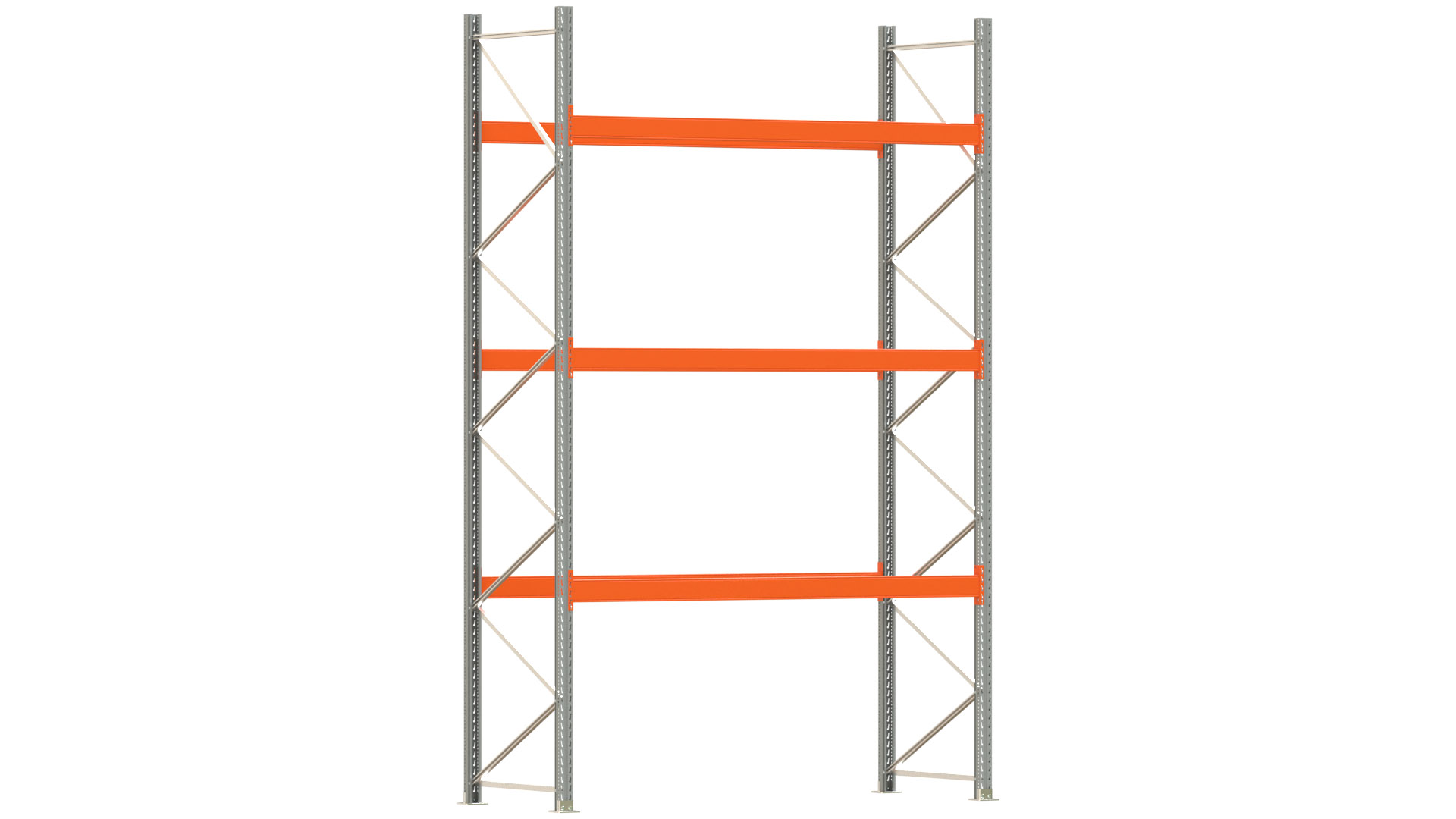 Palettenregal ARTUS - Breite 287 cm - Höhe 450 cm - Tiefe 110 cm - Fachlast 3000 kg - 12 Palettenstellplätze