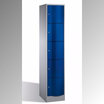 Schließfachschrank, Breite 39 cm, Höhe 195 cm, Tiefe 64 cm, 5 Fächer
