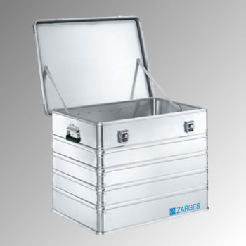ZARGES Universalkiste K 470, Lagerbox, Alu Kiste - Volumen 239 l - Höhe 610 mm - Breite 800 mm - Tiefe 600 mm - Aluminiumkiste