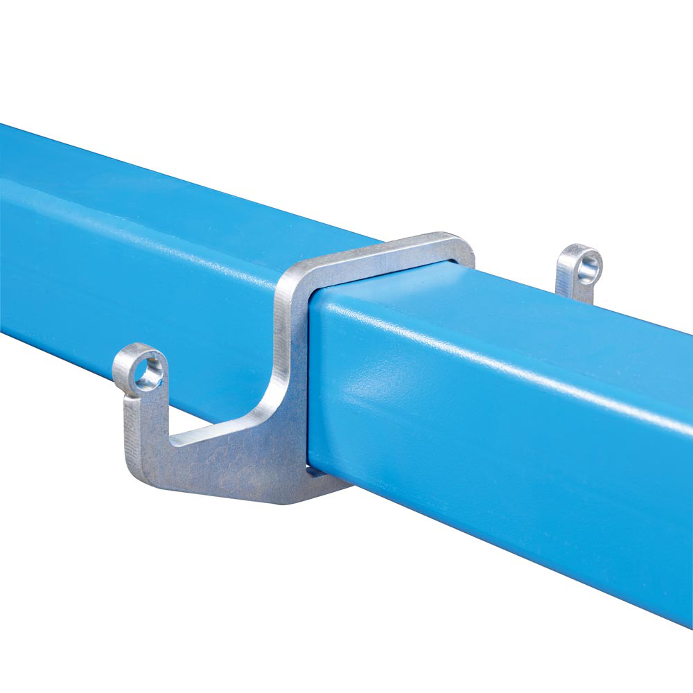 Anschlagmittel-Garderobe, fahrbar,  BxTxH 1890x900x1934 mm,  RAL 7035