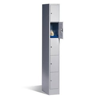 Fächerschrank, Breite 24 cm, Höhe 195 cm, Tiefe 48 cm, 5 Fächer