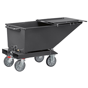 Klappbarer Deckel, 2-seitig zu öffnen, für Muldenkipper BxTxH 1359x713x780 mm, RAL 7016 anthrazitgrau