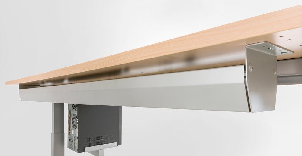 Kabelwanne, abklappbar, BxTxH 862x144x93 mm, silber