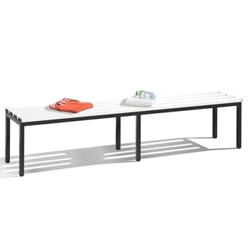 C+P Sitzbank für Umkleide und Garderobe in Verein oder Schule, Breite 200 cm, Höhe 42 cm, Tiefe 35,3 cm