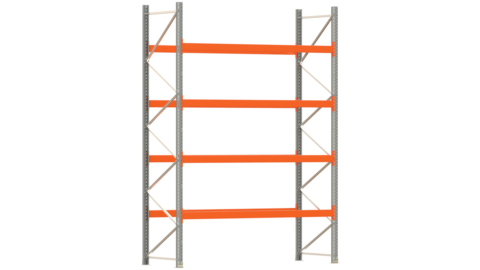 Palettenregal ARTUS - Breite 287 cm - Höhe 400 cm - Tiefe 110 cm - Fachlast 2000 kg - 15 Palettenstellplätze