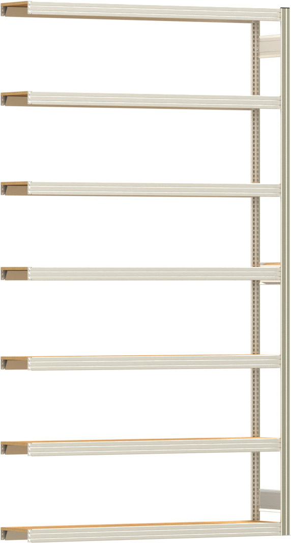 Fachbodenregal BERT - Breite: 169,5 cm - Tiefe: 30 cm - Höhe: 300 cm - 7 Böden - Anbauregal