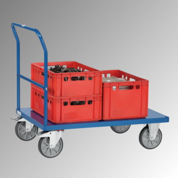 Fetra - Schiebebügelwagen mit Blechplattform - 600 kg Traglast - 990 x 609 x 1.125 mm (HxBxT)