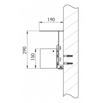 Wandaschenbecher, Aschenbecher, Halbrund-Ascher - 2 l - mit Haube - Wand- o. Pfostenmontage - Aschenbecher - anthrazitgrau