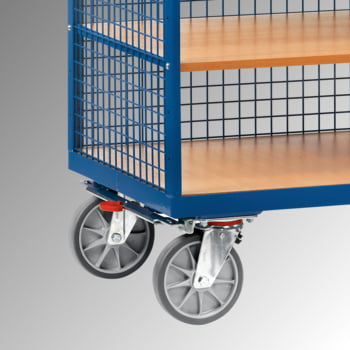 Fetra - Etagen-Kastenwagen - Tragkraft 750 kg - 680 x 1.000 mm (BxT) - Drahtgitter