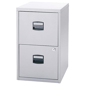 Bürocontainer, Standcontainer, BxTxH 413x400x672 mm, 2 Hängeregistraturen, lichtgrau