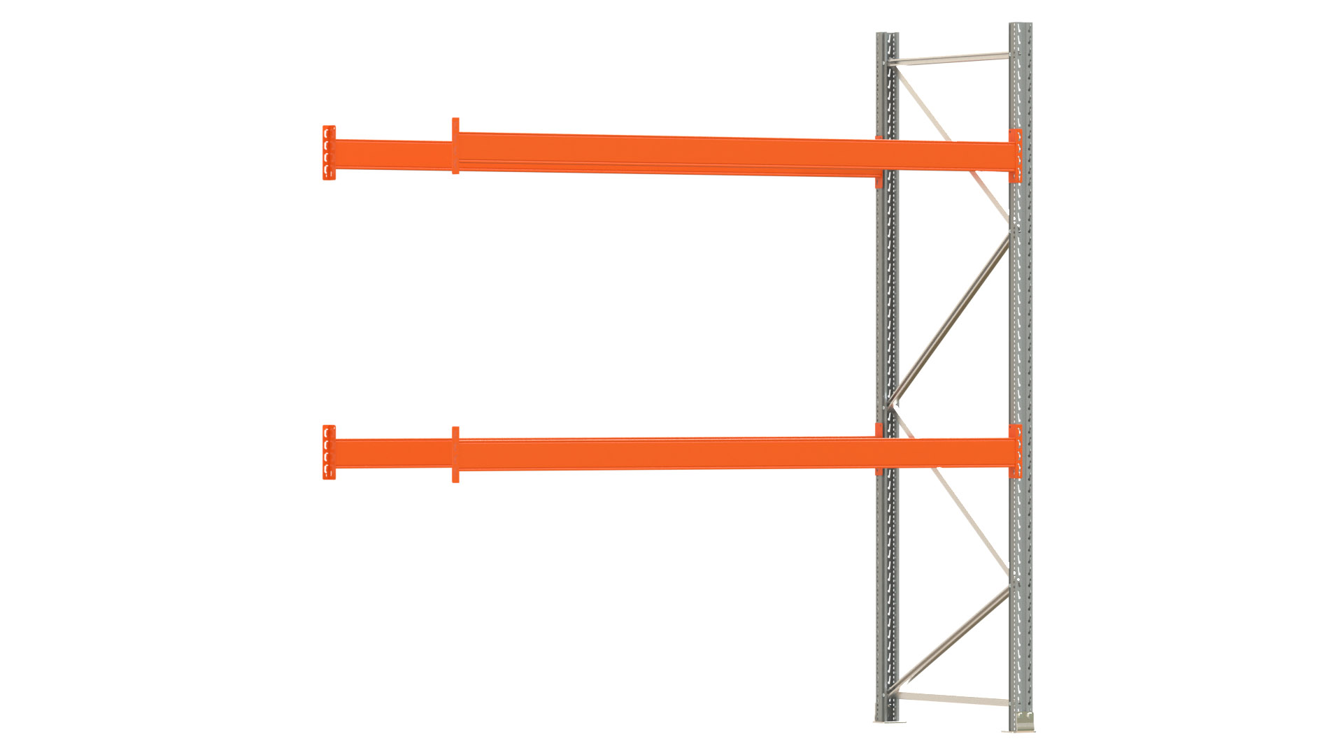 Palettenregal ARTUS - Anbaufeld - Breite 278,5 cm - Höhe 300 cm - Tiefe 110 cm - 2 Träger Ebenen