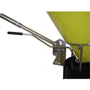 Robuster Streuwagen für Winterdienst und Gartenbau - 6 Streustufen - bis 4 m Streubreite - Volumen 50 l - luftbereift - Edelstahl/Composite