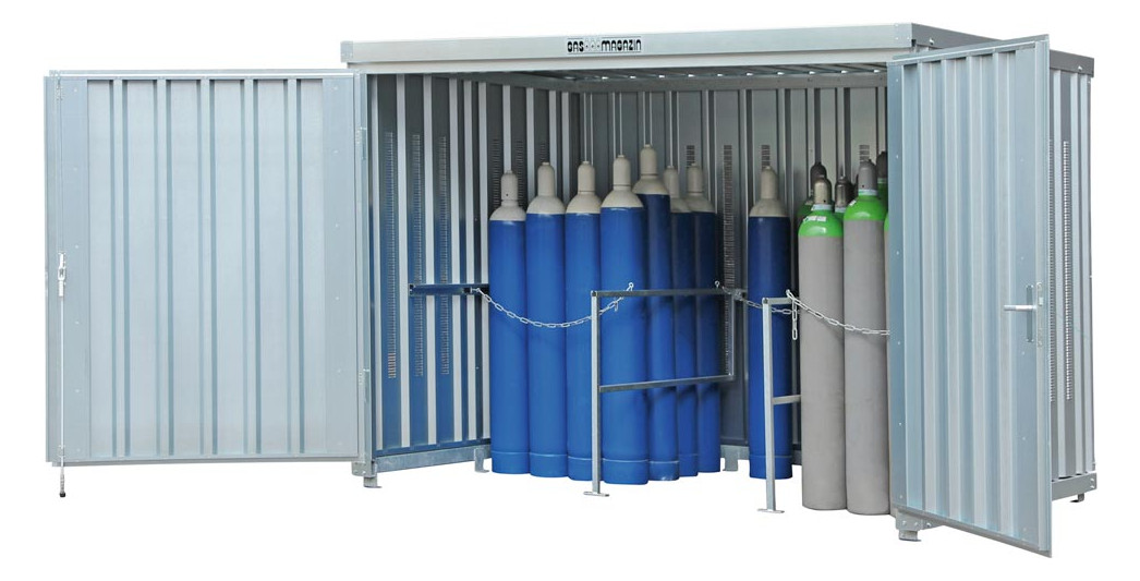 Gasflaschenlager, Gasflaschencontainer, Safe-Gasmagazin